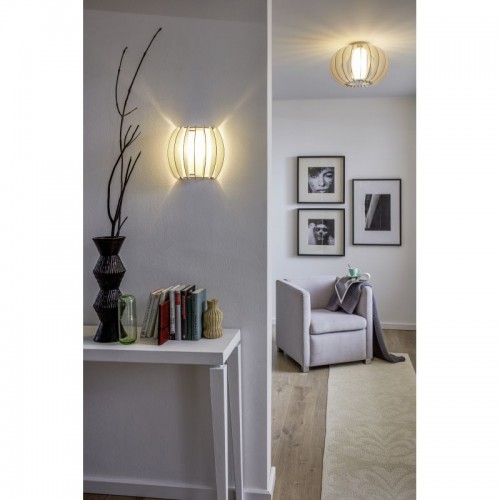 Πλαφονιέρα Σε Χρώμα Ξύλου ø40cm 1x 60W E27 STELLATO Eglo