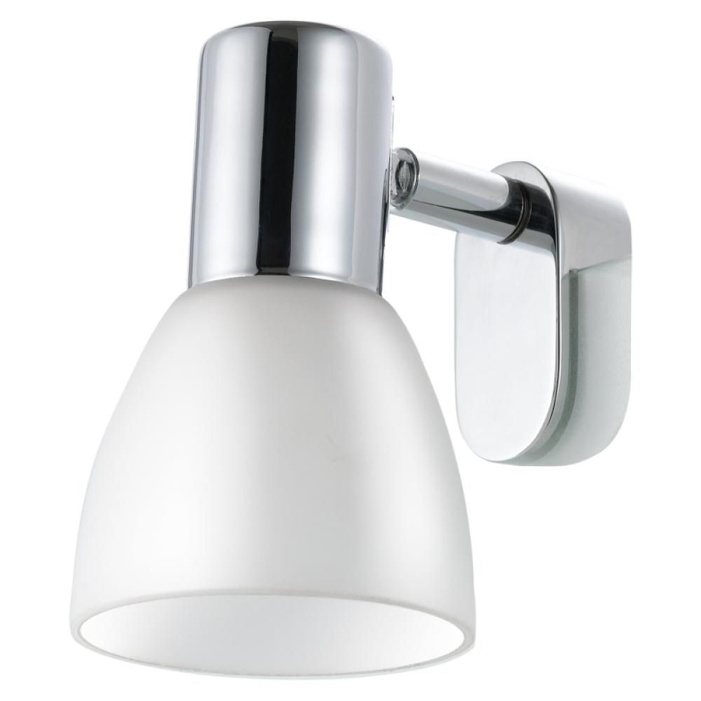 Απλίκα Μπάνιου Σε Χρωμέ Με Οπάλ Γυαλί 1x E14 40W STICKER Eglo