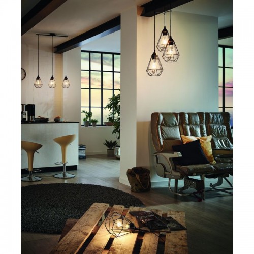 Vintage Κρεμαστό Πολύφωτο Φωτιστικό, 3x 60W E27 TARBES Eglo