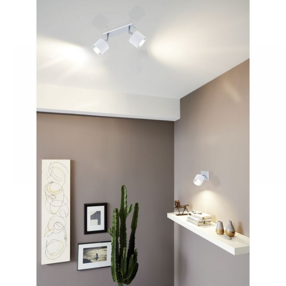 Φωτιστικό Σποτ Δίφωτο Σε Λευκό 2x 10W E14 LED VALBIANO Eglo