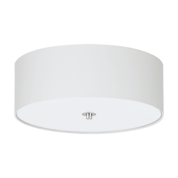 Πλαφονιέρα Τρίφωτη Σε Λευκό Χρώμα 3x E27 60W Ø475 mm PASTERI Eglo