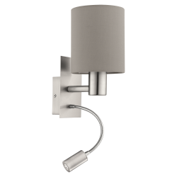 Φωτιστικό Τοίχου Σε Τοπέ Χρώμα Με Βοηθητικό LED 3,5W 1x 40W E27 PASTERI Eglo