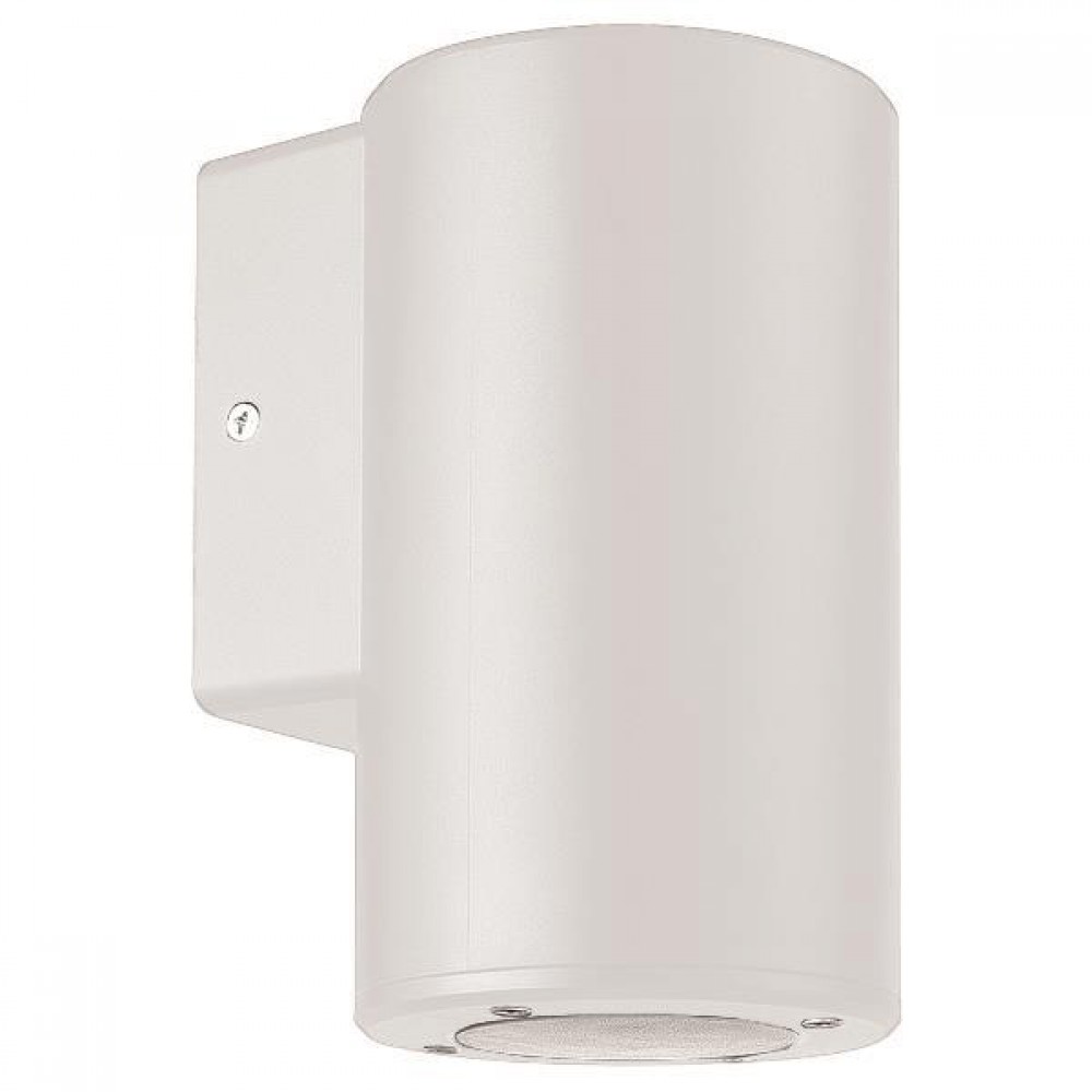 Απλίκα Μονή Στρογγυλή Down Πλαστική Σε Λευκό GU10 IP65 Eurolamp