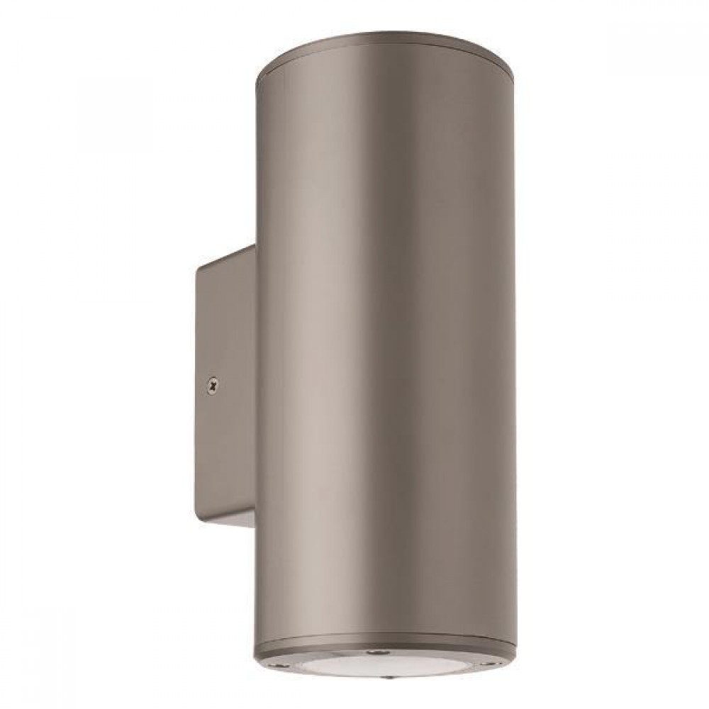 Απλίκα Μονή Στρογγυλή Up-Down Πλαστική Σε Γκρί GU10 IP65 Eurolamp