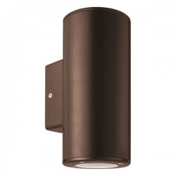 Απλίκα Μονή Στρογγυλή Up-Down Πλαστική Σε Χαλκινο GU10 IP65 Eurolamp