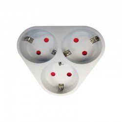 Αντάπτορας Από Σούκο Σε 3 Σούκο Οβάλ Με Παιδική Προστασία Eurolamp