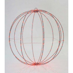 Μεταλλική Φωτιζόμενη Μπάλα Σε Ασημένιο Πλαίσιο Και Διάφορα Χρώματα Φωτισμού 240 LED Ø40 IP44 Magic Christmas