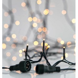 280 LED Σε Σειρά Με Επέκταση Και Πρόγραμμα Με Πράσινο Καλώδιο Σε Θερμό Λευκό DIMMABLE - 20,92m 2800Κ IP44 Magic Christmas