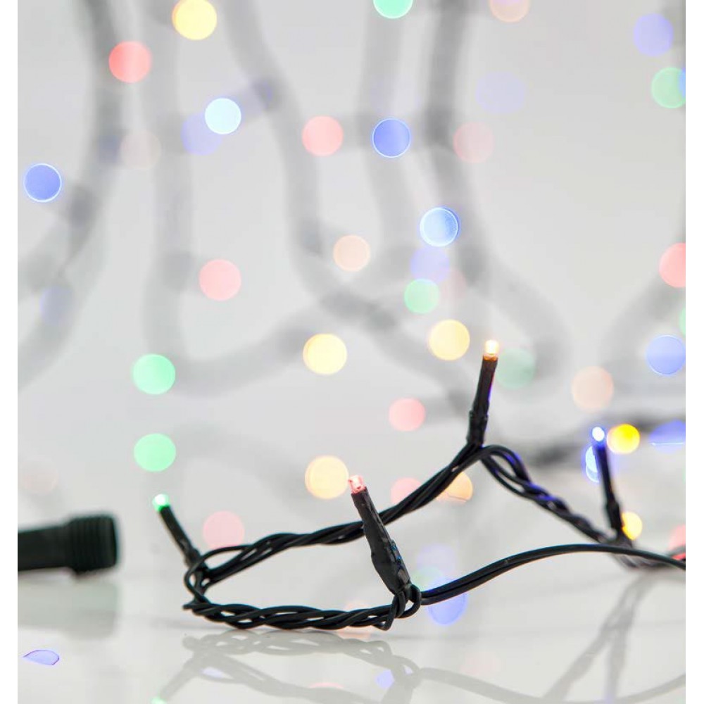 280 LED Σε Σειρά Με Επέκταση Και Πρόγραμμα Με Πράσινο Καλώδιο Πολύχρωμο DIMMABLE - 20,92m IP44 Magic Christmas