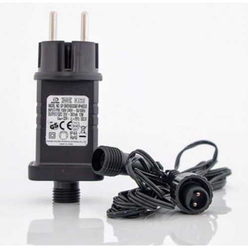 Μετασχηματιστής Για LED Σε Σειρά Με Επέκταση - 3m IP44 31V / 12W max 1500 LED Magic Christmas