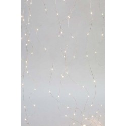 400 Μίνι Led σε Σειρά Κουρτίνα Σε Ασημί Χάλκινο Καλώδιο - IP44 3000Κ 250cm Magic Christmas