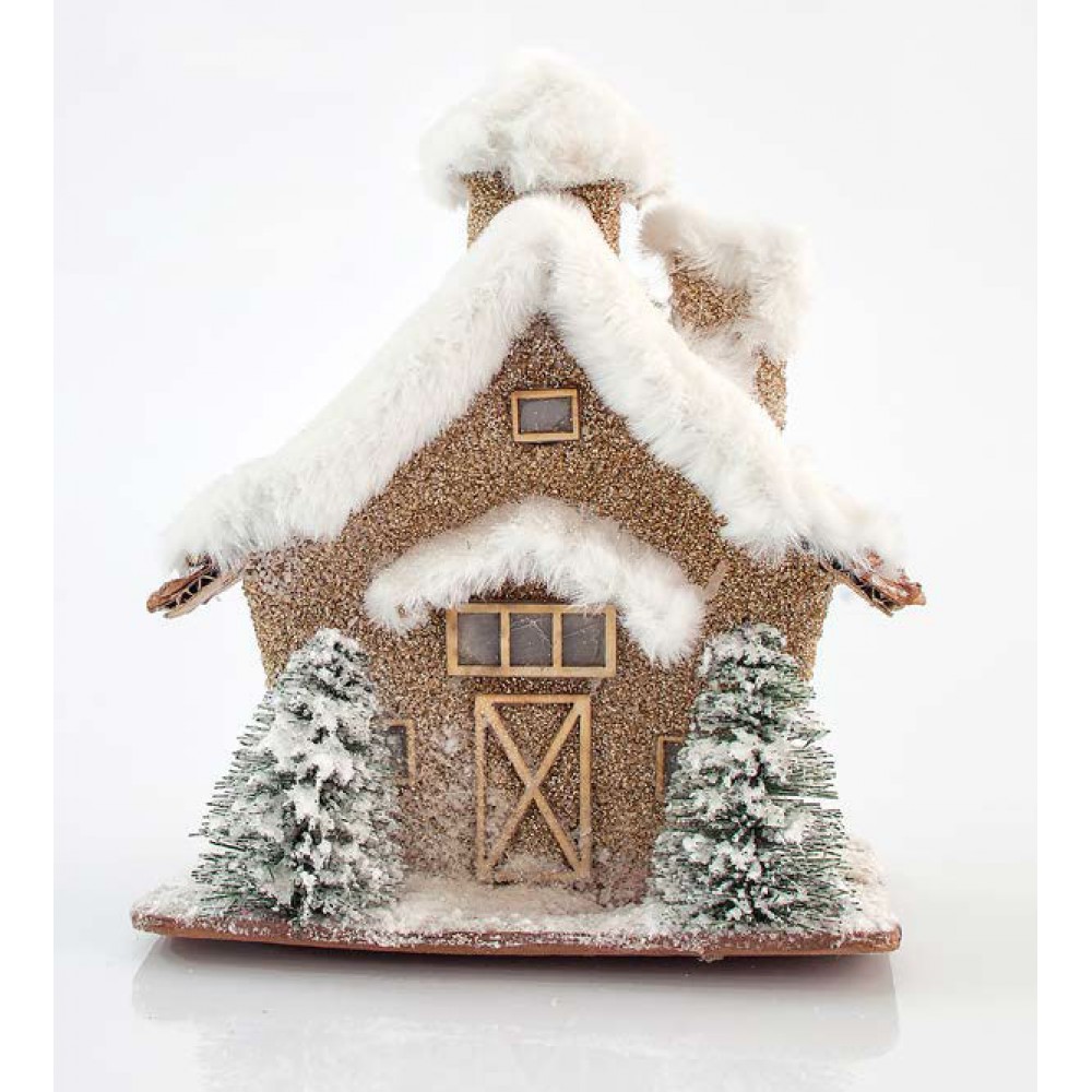 LED Χριστουγεννιάτικο Σπιτάκι Χιονισμένο 20x13x23cm Μπαταρίας - 2x AA Magic Christmas