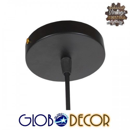 Μοντέρνο Κρεμαστό Φωτιστικό Οροφής Μονόφωτο Μαύρο Μεταλλικό Καμπάνα Φ30 GloboStar ANDY 