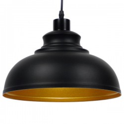 Μοντέρνο Κρεμαστό Φωτιστικό Οροφής Μονόφωτο Μαύρο Μεταλλικό Καμπάνα Φ30 GloboStar ANDY 