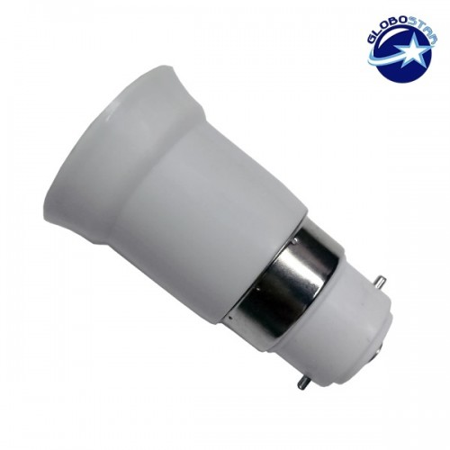 Πλαστικός Αντάπτορας από B22 σε E27 GloboStar