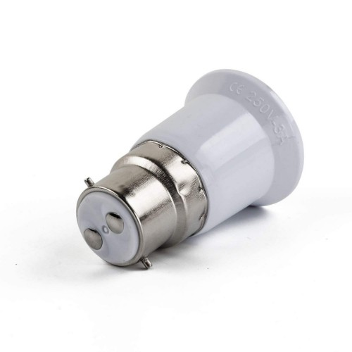 Πλαστικός Αντάπτορας από B22 σε E27 GloboStar