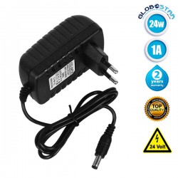 LED Πλαστικό Τροφοδοτικό DC 24W 24V 1 Ampere IP20 GloboStar