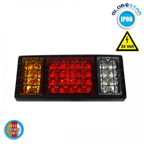 Πίσω Φανάρι Φορτηγού 36 LED 24 Volt με Μεταλλικό Πλέγμα Προστασίας Universal IP66 GloboStar