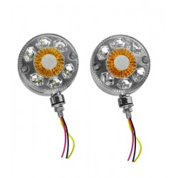 Σετ Πλευρικά Φώτα Σήμανσης Σκουλαρίκια 2 Πλευρών για Φορτηγό 24 Volt A Πλευρά: Λευκό-Κίτρινο Β Πλευρά: Κίτρινο-Κόκκινο GloboStar