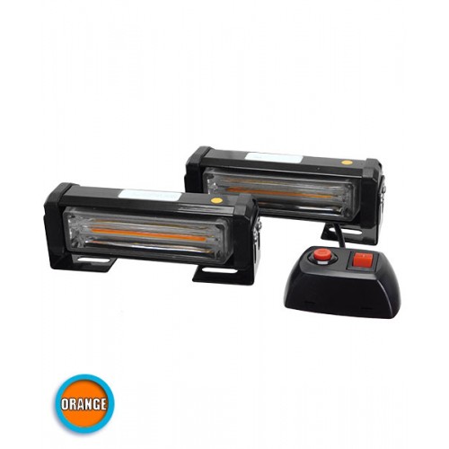 Φώτα Αστυνομίας LED 2 x COB LIGHT 8W 10-30V IP65 Πορτοκαλί Εξωτερικά GloboStar