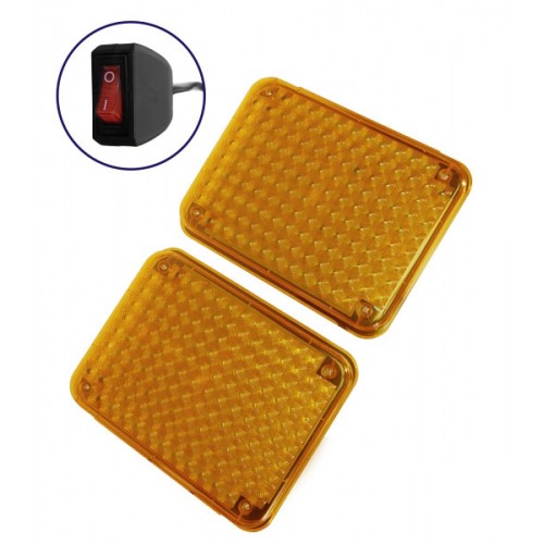 Φώτα Οδικής Βοήθειας 2 x 134 LED 5mm 40W 10-30V IP65 Πορτοκαλί Εξωτερικά GloboStar