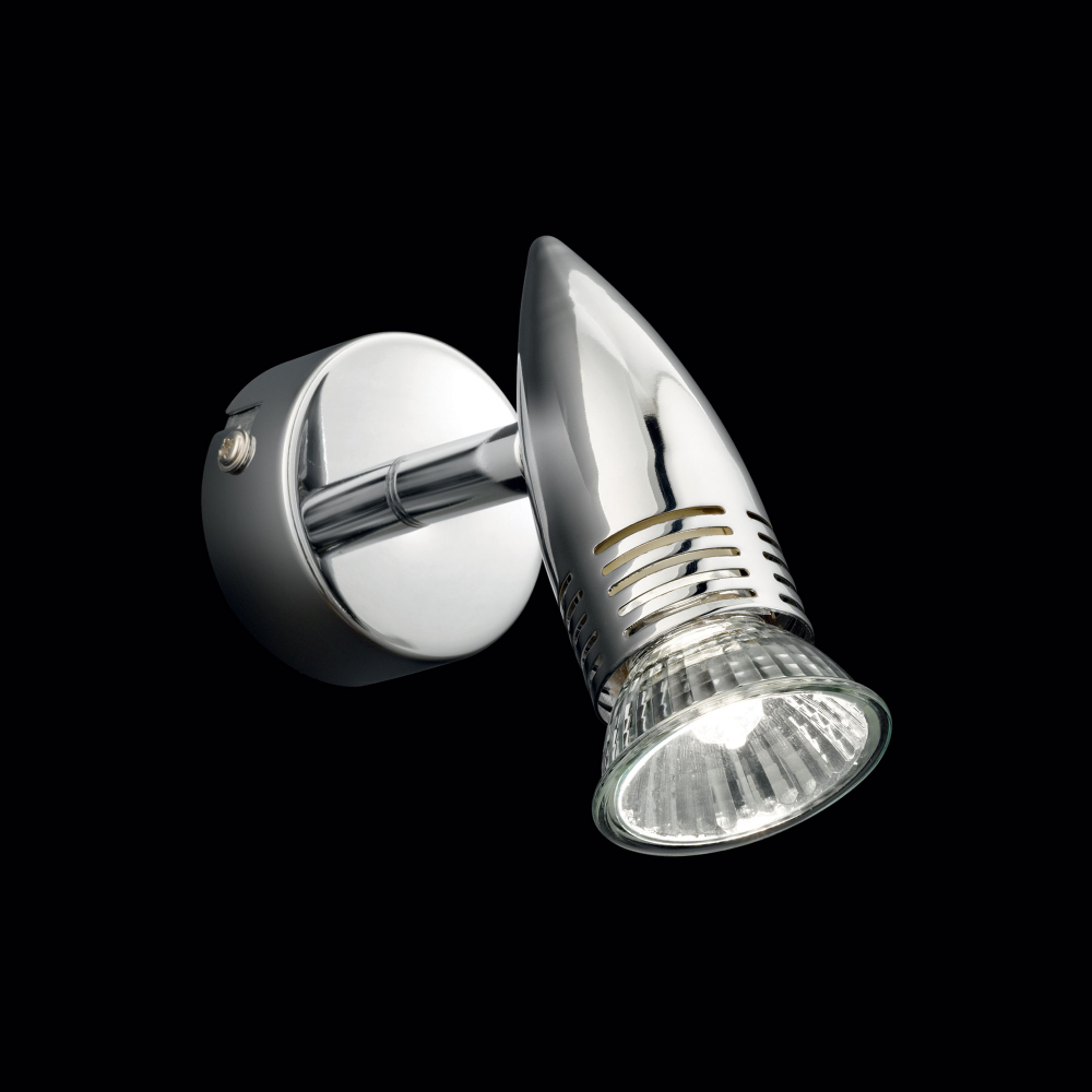 Απλίκα Σποτ Μεταλλική Χρώμιο Χρώμα GU10 1x 50W max ALFA AP1 IDEAL LUX
