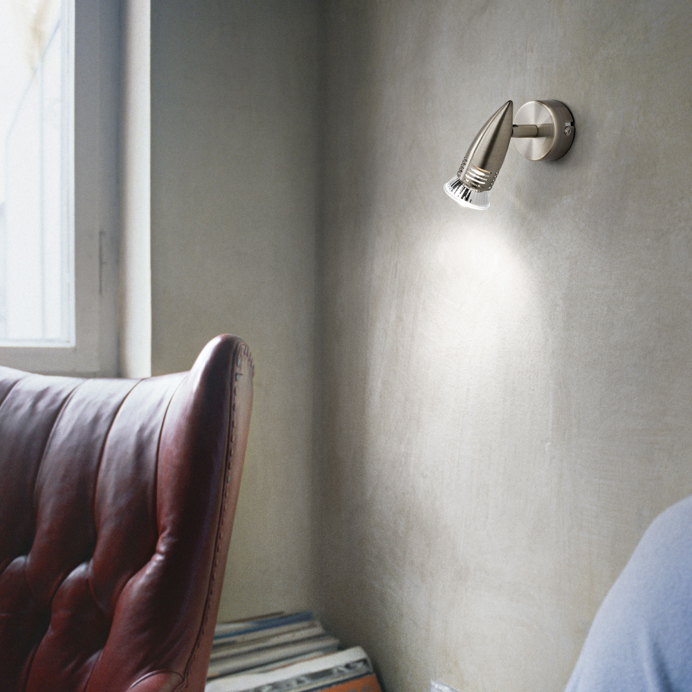 Απλίκα Σποτ Μεταλλική Σε Μπρονζέ Χρώμα GU10 1x 50W max ALFA AP1 IDEAL LUX