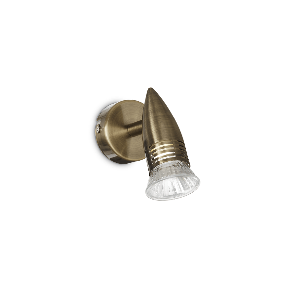 Απλίκα Σποτ Μεταλλική Σε Μπρονζέ Χρώμα GU10 1x 50W max ALFA AP1 IDEAL LUX