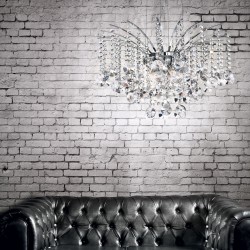 Κρεμαστό Κλασσικό Φωτιστικό Με Κρύσταλλα 8x G9 40W ø65cm AUDI-77 SP8 IDEAL LUX