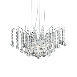 Κρεμαστό Κλασσικό Φωτιστικό Με Κρύσταλλα 8x G9 40W ø65cm AUDI-77 SP8 IDEAL LUX