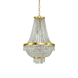 Κλασσικό Φωτιστικό Κρυστάλλινο Σε Χρωμέ ή Χρυσό Ø 45 G9 max 9x 40W CAESAR SP9 IDEAL LUX