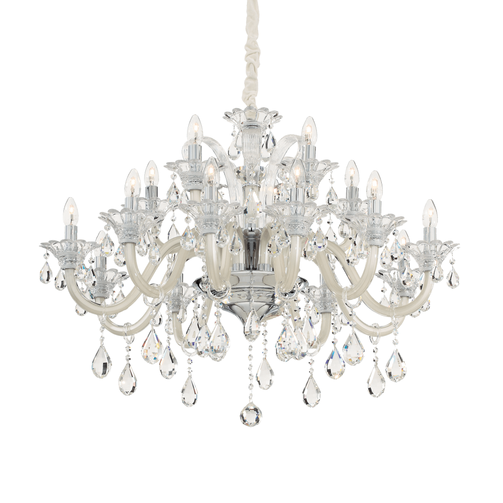 Κλασσικός Πολυέλαιος Σε Ιβουάρ Χρώματα Ø95 15 x 40W E14 COLOSSAL SP15 IDEAL LUX