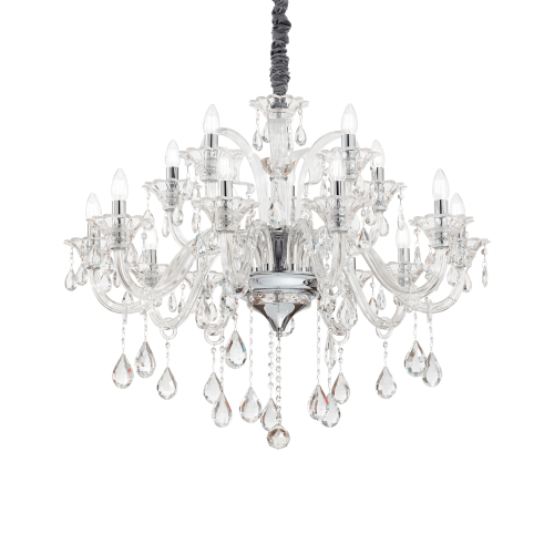 Κλασσικός Πολυέλαιος Σε Διαφανές Χρώμα Ø95 15 x 40W E14 COLOSSAL SP15 IDEAL LUX