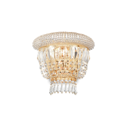 Φωτιστικό Τοίχου Κρυστάλλινο Σε Ορείχαλκο 2 x E14 40W DUBAI AP2 IDEAL LUX