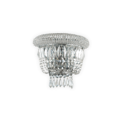 Φωτιστικό Τοίχου Κρυστάλλινο Σε Χρωμέ 2 x E14 40W DUBAI AP2 IDEAL LUX