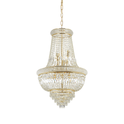 Κλασσικό Φωτιστικό Κρυστάλλινο Σε Χρωμέ ή Ορείχαλκο Ø52cm 10 x E14 40W DUBAI SP10 IDEAL LUX