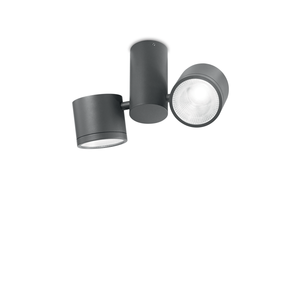 LED Φωτιστικό Οροφής Σποτ Εξωτερικού Χώρου Ανθρακί 14W IP44 SUNGLASSES PL2 IDEAL LUX