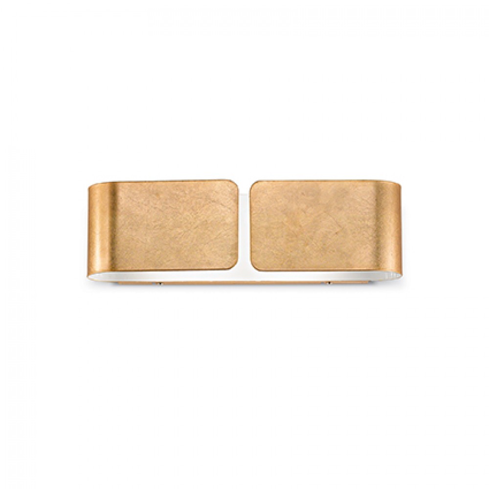 Μεταλλική Απλίκα Δίφωτη Σε Χρυσό Χρώμα 2 x 60W E27 CLIP AP2 SMALL IDEAL LUX