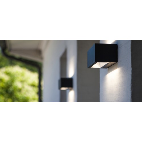 LED Επίτοιχο Φωτιστικό Από Χυτό Αλουμίνιο 20W Με Σφυρήλατο Γυαλί Διάχυτη IP54 GEMINI LUTEC