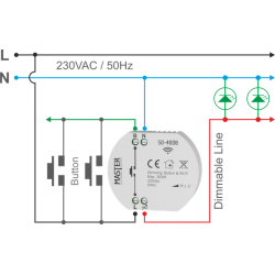  SMART DIMMER ΚΥΤΙΟΥ 230 VAC / 300W (Wi-Fi) SD-400B MASTER