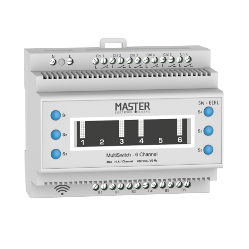 Διακόπτης Ράγας 6 Καναλιών 6x 8A SW-6 CHL Master