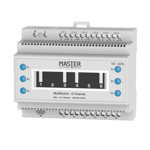 Διακόπτης Ράγας 6 Καναλιών 6x 8A SW-6 CHL Master