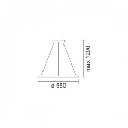 LED Κρεμαστό Φωτιστικό Αλουμίνιο Σε Καφέ 35W 3325Lm 3000K Spotlight