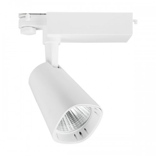 Φωτιστικό Ράγας Τεσσάρων Καλωδίων Τριφασικής Ράγας Σε Λευκό LED 30W 3000K COB Spotlight