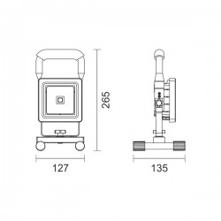 LED Προβολέας Φορητός Εργασίας Επαναφορτιζόμενος 10W COB SpotLight