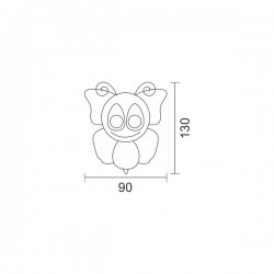 LED Φωτιστικό Νυκτός Πεταλούδα 1W Spotlight