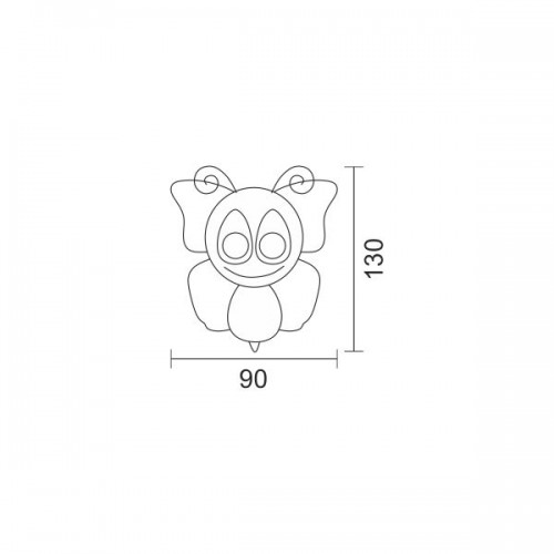 LED Φωτιστικό Νυκτός Πεταλούδα 1W Spotlight