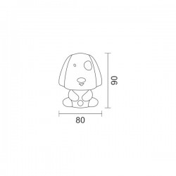 LED Φωτιστικό Νυκτός Σκυλάκι 1W Spotlight