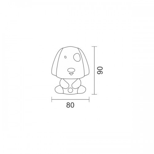 LED Φωτιστικό Νυκτός Σκυλάκι 1W Spotlight