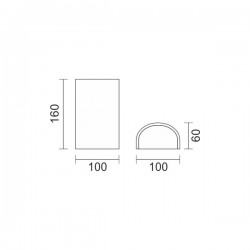 Γύψινο Φωτιστικό Τοίχου Ασημί G9 SpotLight